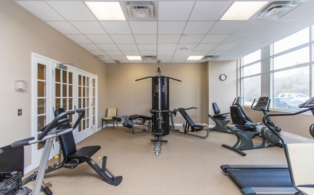 Full range of fitness equipment at 100 Isabella apartments