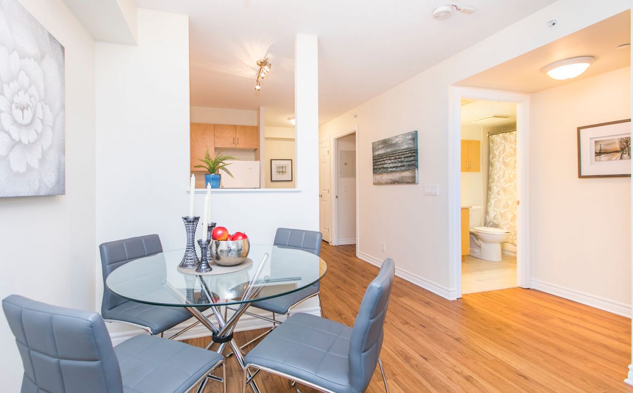 Dining room with pass through kitchen