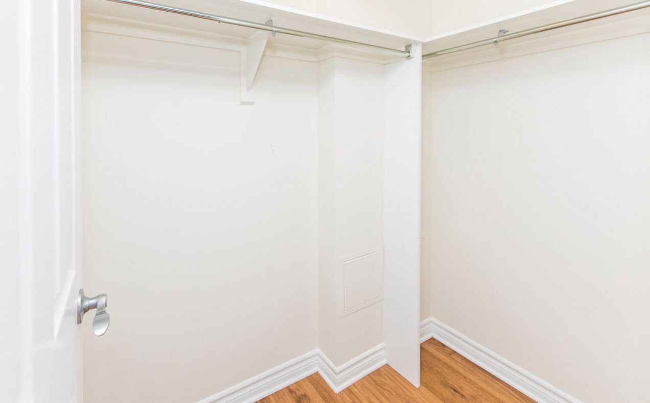 Spacious walk-in closet from master bedroom